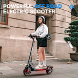 M4 Electric Scooter for Adults with seat 25-30 mph Fast Speed 31-37 Miles Long Range 800W Power Heavy Duty 300+ lbs 10 Inch Off Road Foldable e Scooter Mobility e Scooters for Girls Men Teens Commuter