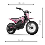AONIU K2 Pink Electric Dirt Bike for Kids Ages 3-12