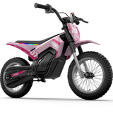AONIU K2 Pink Electric Dirt Bike for Kids Ages 3-12
